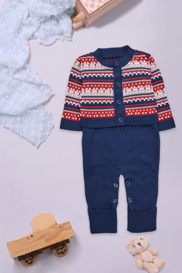 Conjunto Homper, Casaco de Tricô Listrado