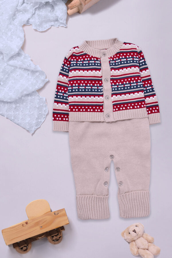 Conjunto Homper, Casaco de Tricô Listrado